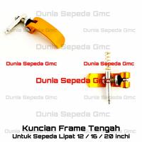 Gambar Kuncian Frame sepeda lipat QR pengunci batangan tengah Clamp Alloy - Gold dari Dunia Sepeda Gmc undefined 3 Tokopedia