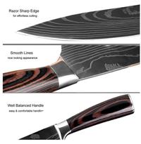 Gambar Pisau Dapur Set Chef Damaskus Chef Damascus Pattern Pisau Cincang - 5" Slicing dari DG17 STORE undefined 3 Tokopedia