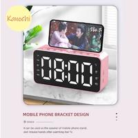 Gambar SPEAKER JAM BLUETOOTH Desktop Alarm Q9 LED Digital Clock Display Smart - Merah Muda dari Kanochi undefined 2 Tokopedia