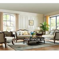 Gambar KURSI TAMU SOFA MINIMALIS UKIR JATI MODERN KLASIK FURNITURE JEPARA dari riski lancar mebel undefined 1 Tokopedia