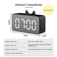 Gambar SPEAKER JAM BLUETOOTH Desktop Alarm Q9 LED Digital Clock Display Smart - Merah Muda dari Kanochi undefined 4 Tokopedia