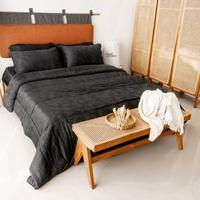 Gambar BLACK STELLA | Paket Sprei Premium TENCEL Bedding Set + Bedcover - Hitam, Single dari Sleep Project undefined 1 Tokopedia
