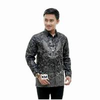 Gambar kemeja batik garuda pancasila lengan panjang eksklusif batik halus - Hijau, XL dari Adzkia BatikArt_NEW undefined 4 Tokopedia