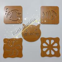 Gambar Tatakan Kayu Alas Gelas Piring Mangkok Motif Serbaguna - Ikan dari Kitchenpedia New undefined 2 Tokopedia