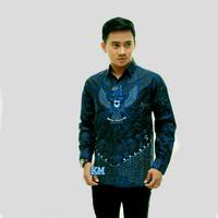 Gambar kemeja batik garuda pancasila lengan panjang eksklusif batik halus - Hijau, XL dari Adzkia BatikArt_NEW undefined 2 Tokopedia