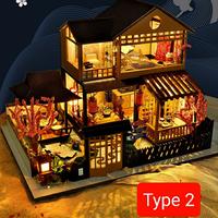 Gambar DIY Miniatur Bangunan Oriental 2 Lantai Plus Acrylic Box dan Lampu LED - Type 4 dari Youle Bookstore undefined 2 Tokopedia