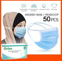 Gambar Masker Hijab Medis Headloop/Earloop Mediocare 3Ply Surgery Mask 50pcs - Earloop dari BoreShop Official Store undefined 2 Tokopedia