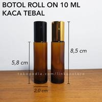 Gambar Botol Roll On 10ml Kaca Amber / Coklat untuk Essential Oil - Hitam, 1 pcs dari Linken Store Jakarta undefined 1 Tokopedia