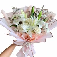 Gambar bouquet rose lily fresh flower bunga potong tangerang dari Bloom Flourish Supplier undefined 2 Tokopedia