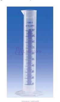 Gambar Graduated Measuring Cylinder PP Blue Scale Gelas Ukur 1000 ml | Vitlab dari Lab OKE undefined 1 Tokopedia