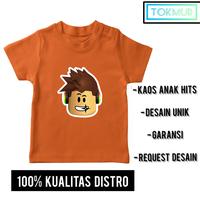 Gambar Kaos Anak Laki Laki Game Gaming Roblox Character Head Desain Lucu Unik - S, Hitam dari TokmurToko undefined 5 Tokopedia