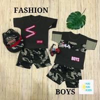 Gambar Setelan Kaos Oblong Army Armi Anak Laki Kaos Tentara 3 - 9 Bulan - FILA Hijau MUDA dari haihaikids undefined 1 Tokopedia