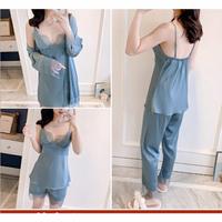 Gambar 5 in 1 set baju tidur silk-baju seserahan dari LingerieMu undefined 4 Tokopedia