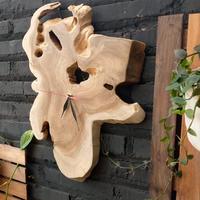 Gambar jam dinding akar jati dari JAVA FURNITURE JEPARA undefined 1 Tokopedia