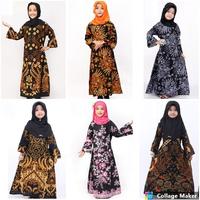 Gambar Gamis Batik Anak Usia 2 - 7 Tahun // Gamis Anak // Baju Muslim Anak - M dari MyNara Fashion Kids undefined 5 Tokopedia