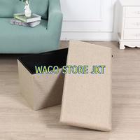 Gambar Kursi Tempat Duduk Sofa Bangku Kotak Penyimpanan Barang Box Organizer - Hitam, 76X38X38 dari WACO STORE JKT undefined 1 Tokopedia