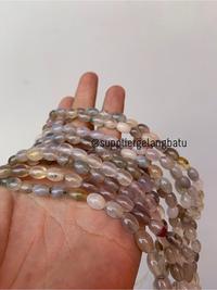 Gambar batu alam Penden tabung white agate 5 x 10 mm giok akik indian putih dari gelangbatu undefined 5 Tokopedia