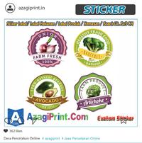 Gambar Stiker Label/ Label Makanan / Label Produk / Kemasan / Snack Uk. 3x3cm dari Azagi Print_NEW undefined 1 Tokopedia