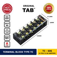 Gambar Terminal Blok Kabel 60A x 6Pole Terminal Block TC606 TAB - Mutu Handal dari INDOLISTRIK undefined 1 Tokopedia