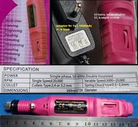 Gambar mini drill Polish nail bor menicure pedicure meni pedi cure dari s3.satria secure safe undefined 3 Tokopedia