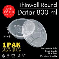 Gambar Thinwall mangkok BULAT plastik tahan panas 800ml+tutup (25set) dari anekafoodpackaging undefined 1 Tokopedia