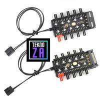 Gambar 10 Port Fan Hub / Splitter 4 pin / 3 pin + Include Kabel Sensor - MOLEX dari teknoza undefined 3 Tokopedia