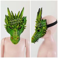 Gambar Dragon Mask / Topeng Naga Hewan Binatang Pesta Dewasa - Green dari Costume Station undefined 2 Tokopedia