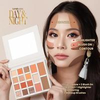 Gambar Lumecolors Day & Night Palette Eyeshadow + Brush dari Klinskin shop undefined 2 Tokopedia
