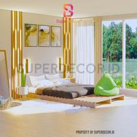 Gambar Alas Tempat Tidur Pallet Minimalis (L) / Dipan Pallet / Tempat Tidur - L180 x P100 CM, Pernis dari Superdecor.id undefined 3 Tokopedia