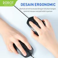 Gambar Robot M120 Mouse Laptop - PC Office Wired Optical Mouse Komputer Kabel dari bestdeal_NEW undefined 3 Tokopedia