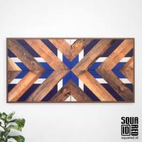 Gambar hiasan dinding besar - pola biru 120x60 dari Squared id undefined 2 Tokopedia