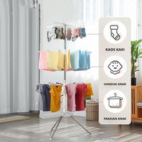 Gambar Rak Jemuran Menara Lipat 3 Tingkat Susun Baju Bayi Stainless Hanger dari rdwanshop26 undefined 1 Tokopedia