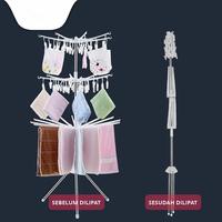 Gambar Rak Jemuran Menara Lipat 3 Tingkat Susun Baju Bayi Stainless Hanger dari rdwanshop26 undefined 2 Tokopedia