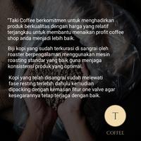 Gambar Kopi Arabika Flores Manggarai 100 gram (Biji/Bubuk) - Biji - Bubuk Kasar dari Taki Coffee Roaster undefined 3 Tokopedia