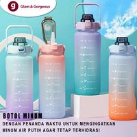 Gambar Botol Minum Motivasi dengan Penanda Waktu Kapasitas Besar - BP001 - BP004-PINK BIRU dari glamgorgeous undefined 2 Tokopedia