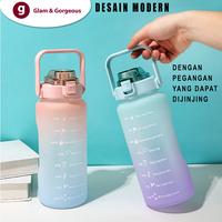 Gambar Botol Minum Motivasi dengan Penanda Waktu Kapasitas Besar - BP001 - BP004-PINK BIRU dari glamgorgeous undefined 5 Tokopedia
