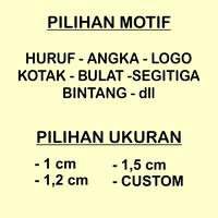 Gambar stiker bulat warna motif huruf logo angka custom ukuran 1cm 12mm 15mm - 1 cm, - KERTAS - dari Mixpedia undefined 3 Tokopedia