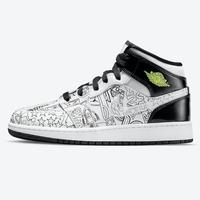 Gambar NIKE AIR JORDAN 1 MID SE DIY DOODLE WHITE BLACK VOLT ORIGINAL dari hypebills undefined 1 Tokopedia