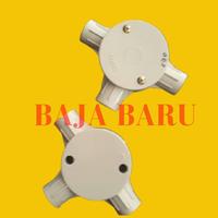 Gambar T-DUS PUTIH 5/8 CABANG 3 KECIL LEBIH TEBAL/INSTALASI LISTRIK RUMAH dari baja baru bsd undefined 1 Tokopedia