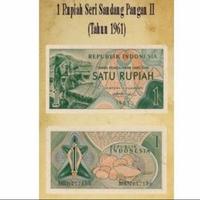 Gambar uang kuno 1 rupiah . Satu Rupiah seri sandang pangan tahun 1961 dari uang kuno tuban_NEW undefined 3 Tokopedia