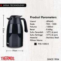 Gambar THERMOS ORIGINAL VACUUM INSULATED CARAFE THX-1500 (1500ML) TEKO POT - Cacao dari JKVson undefined 2 Tokopedia