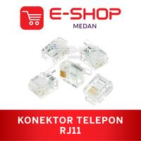 Gambar KONEKTOR TELEPON RJ11 RJ-11 6P4C TELEPHONE MODULAR PLUG 4 PIN dari Medan E-shop undefined 2 Tokopedia