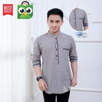 Gambar Baju Koko Kurta Lengan 3/4 Katun Toyobo Baju Koko Kurta Pria Dewasa - Navy, M dari San Fashionic undefined 5 Tokopedia