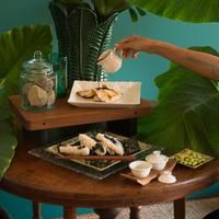 Gambar Dessert Set / Set Peralatan Makan Jenggala Frangipani Hijau dari Jenggala Keramik Bali undefined 2 Tokopedia
