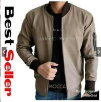 Gambar Jaket Pria Keren Murah BOMBER GARUT asgar leather store - Cokelat, L dari Asgar leather store undefined 2 Tokopedia