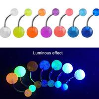 Gambar NAVEL BELLY PIERCING TINDIK PERUT GLOW DARK PRIA WANITA TITANIUM A99 - Orange dari TheStoreIDAcc undefined 4 Tokopedia