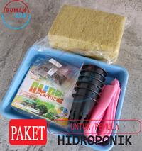 Gambar Paket hidroponik pemula / Benih bibit Rockwool Netpot Nutrisi Ab Mix dari RumahAza undefined 5 Tokopedia