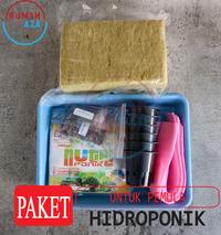 Gambar Paket hidroponik pemula / Benih bibit Rockwool Netpot Nutrisi Ab Mix dari RumahAza undefined 3 Tokopedia