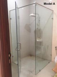 Gambar SHOWER SCREEN BOX FRAMELESS - KACA TEMPERED GLASS 10MM - SIZE CUSTOM - Model A dari RUMAHKU OFFICIAL undefined 2 Tokopedia