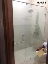 Gambar SHOWER SCREEN BOX FRAMELESS - KACA TEMPERED GLASS 10MM - SIZE CUSTOM - Model A dari RUMAHKU OFFICIAL undefined 3 Tokopedia